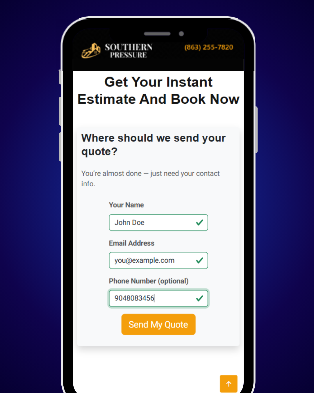 Contact information form