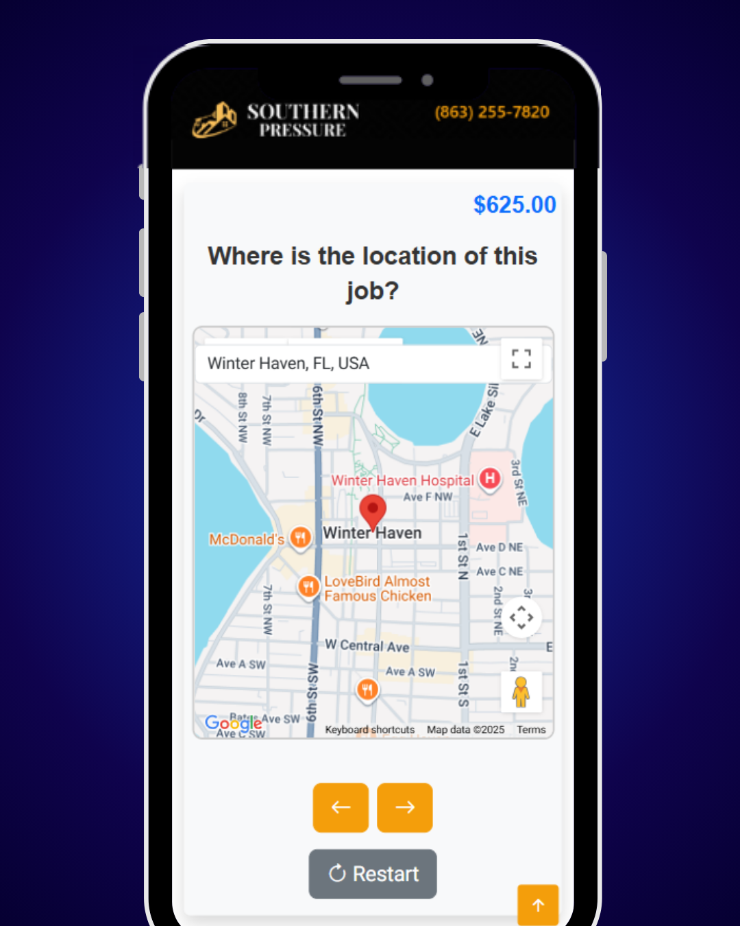 Location based estimate pricing
