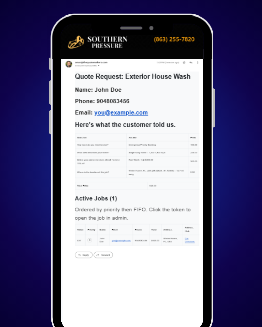 Qualified estimate lead